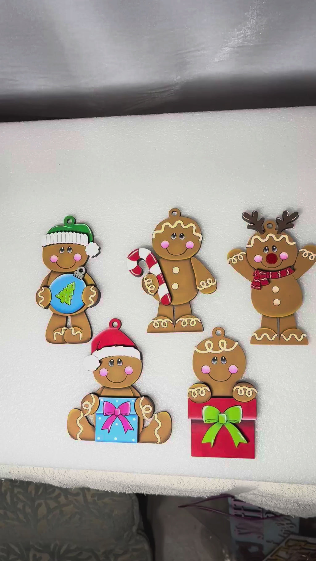 DIY Gingerbread Christmas Ornaments | Holiday Wood Craft Kit | Paint Your Own Tree Decorations