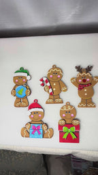 DIY Gingerbread Christmas Ornaments | Holiday Wood Craft Kit | Paint Your Own Tree Decorations
