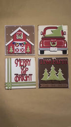 Christmas Tree Farm Farmhouse Interchangeable Tiles For The Leaning Ladder and other Interchangeable Bases DIY Kit