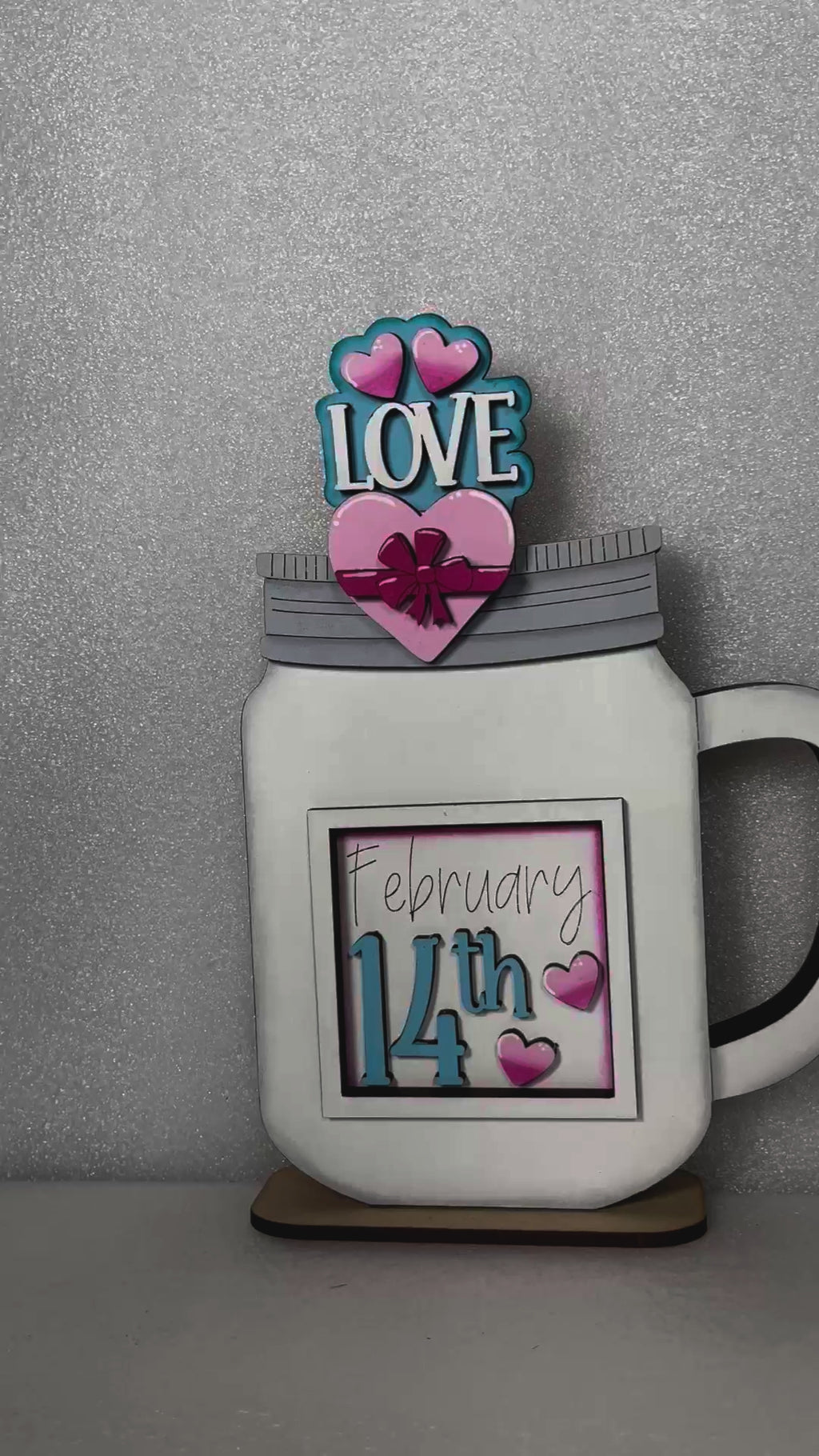 Adorable Mug Hugger | Valentine's Day Love | Hearts | Perfect Gift Topper for Mugs, Plants, and More!