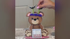 Bear Interchangeable Animal with 13 Interchangeable Seasonal Hats, Insert and tile holder, Season DIY Decor