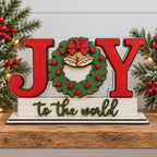 Christmas Shelf Sitter Joy to the World DIY Craft Kit Unfinished Farmhouse Sign