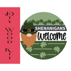 Shenanigans Welcome St Patricks Door Hanger - RusticFarmhouseDecor
