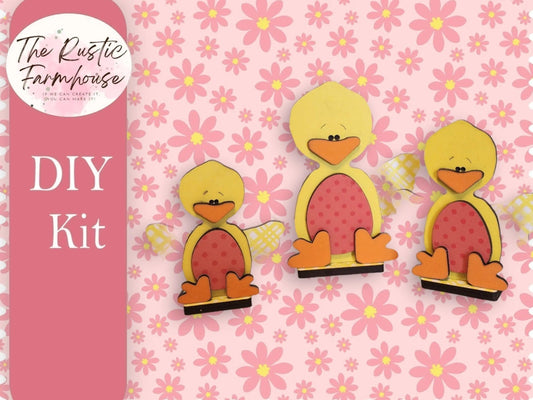 Sitting Spring Ducks , Sitting Spring Chicks, Easter Chicks, Blanks to Decorate Home Decor, DIY Shelf Sitter - RusticFarmhouseDecor