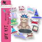 Sloth with 12 Interchangeable Seasonal Hats, Insert and tile holder, Season DIY Decor - RusticFarmhouseDecor