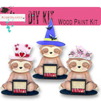 Sloth with 12 Interchangeable Seasonal Hats, Insert and tile holder, Season DIY Decor - RusticFarmhouseDecor