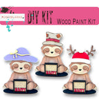 Sloth with 12 Interchangeable Seasonal Hats, Insert and tile holder, Season DIY Decor - RusticFarmhouseDecor