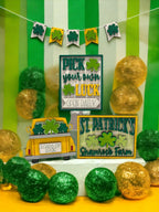 St. Patrick's Day Tiered Tray Set , DIY Tiered Tray, Shelf Sitter - RusticFarmhouseDecor