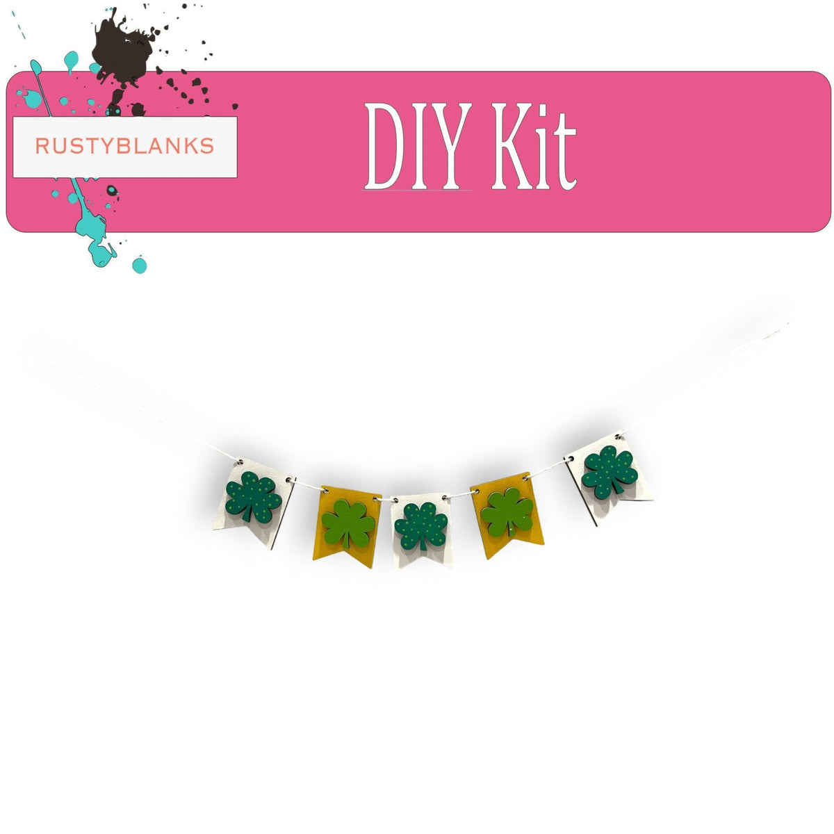 St. Patrick's Day Tiered Tray Set , DIY Tiered Tray, Shelf Sitter - RusticFarmhouseDecor
