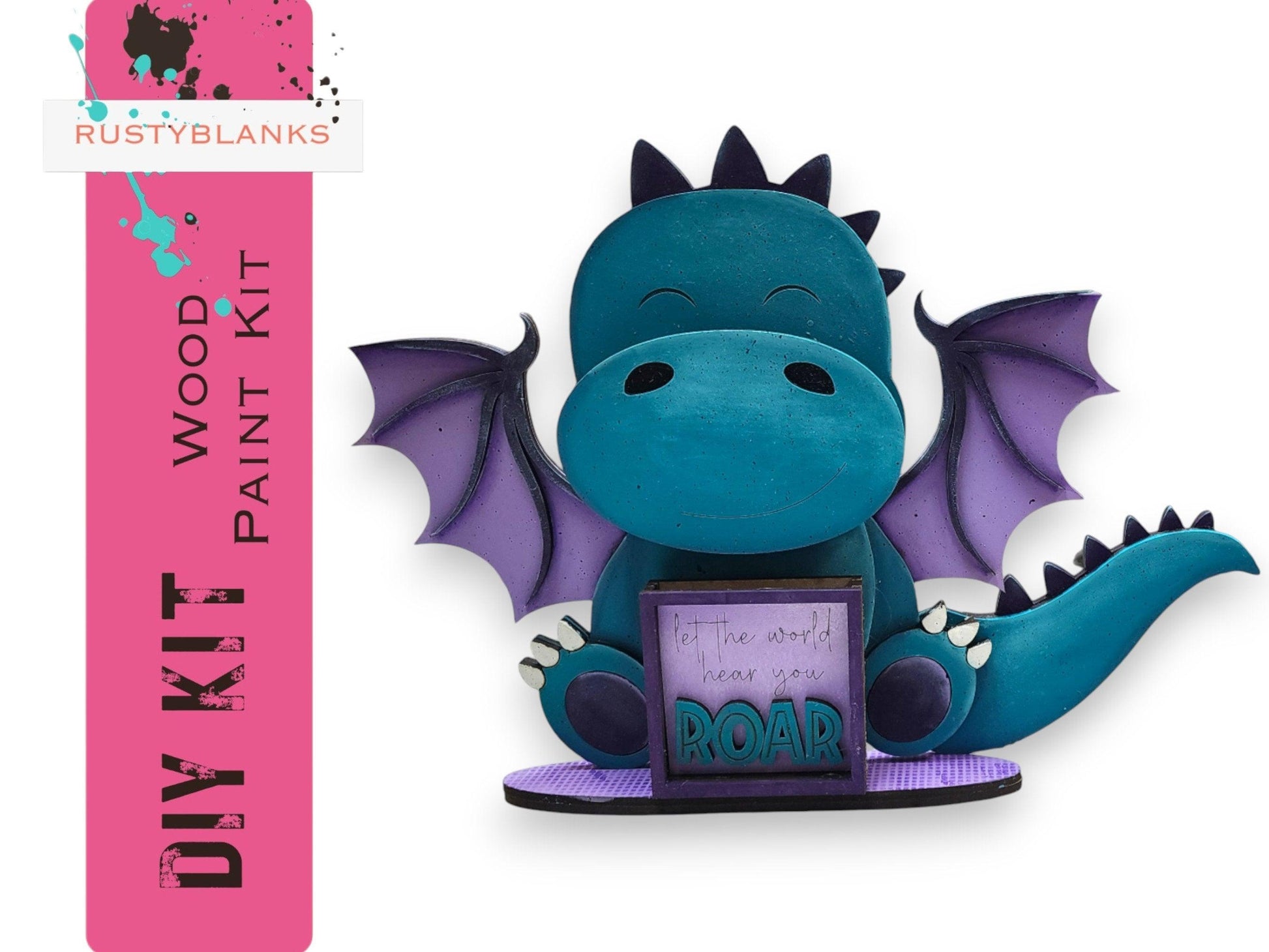 Standing Dragon with Wings DIY Shelf Sitter Craft Kit - RusticFarmhouseDecor