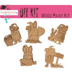 Standing Easter Bunny Gnomes - Set of 5 - RusticFarmhouseDecor