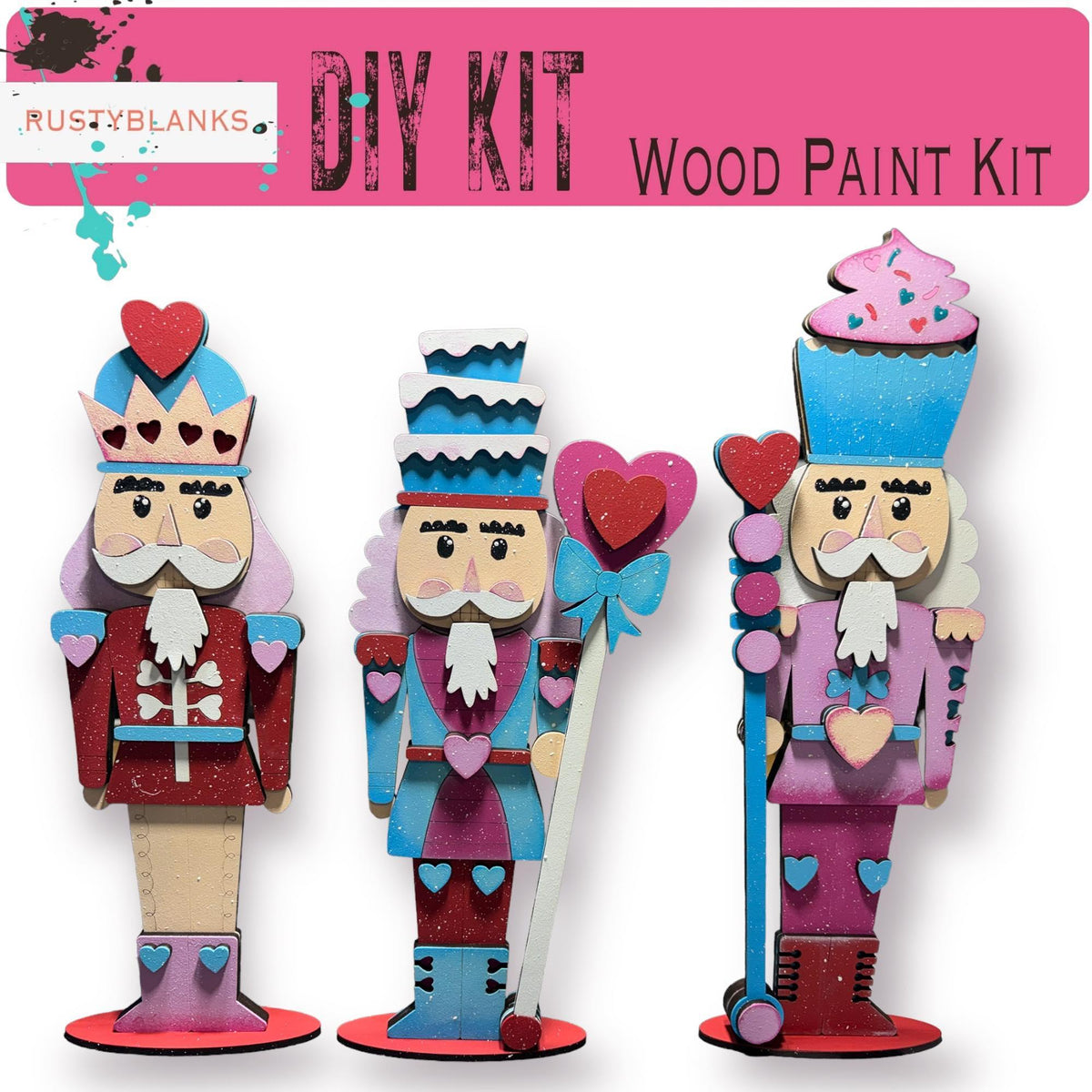 Standing Valentines Day Decor Nutcracker Shelf Sitter DIY - RusticFarmhouseDecor