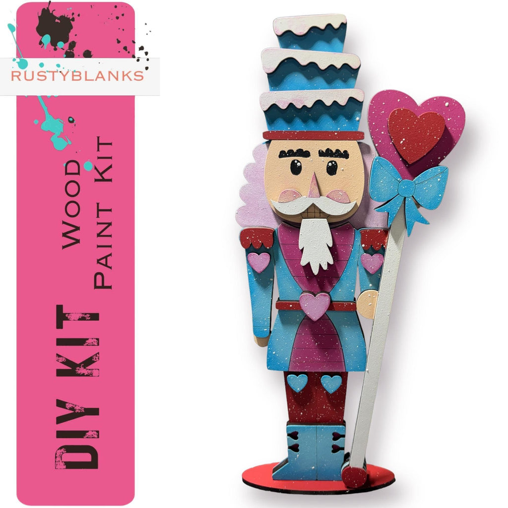 Standing Valentines Day Decor Nutcracker Shelf Sitter DIY - RusticFarmhouseDecor