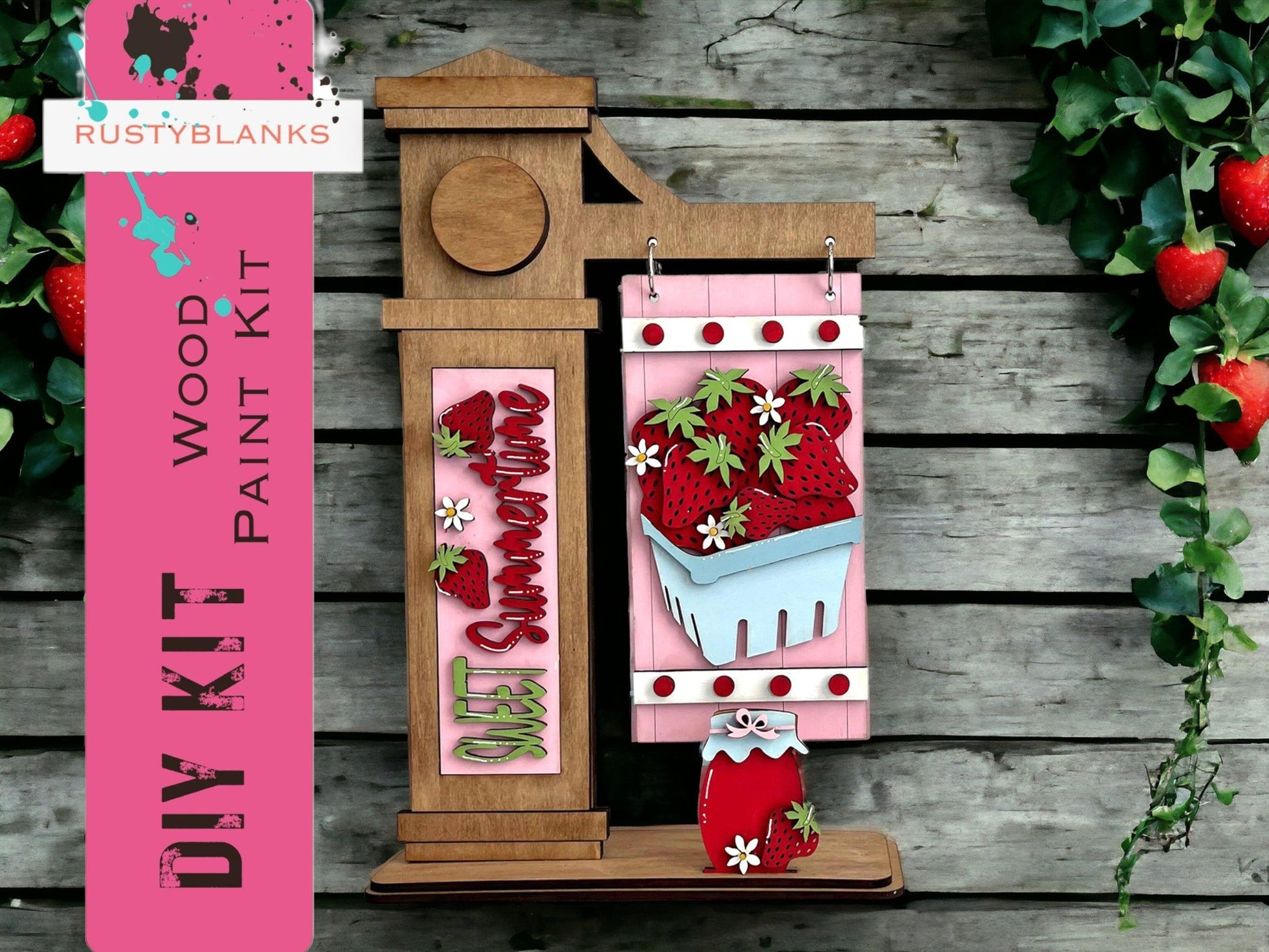 Strawberry Inserts for the Mini Interchangeable Post - RusticFarmhouseDecor