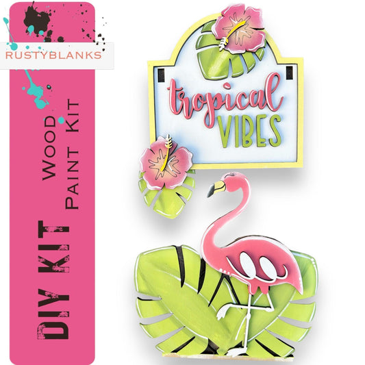 Tropical Vibes Add On Inserts for our Large Interchangeable Fence or Post - RusticFarmhouseDecor