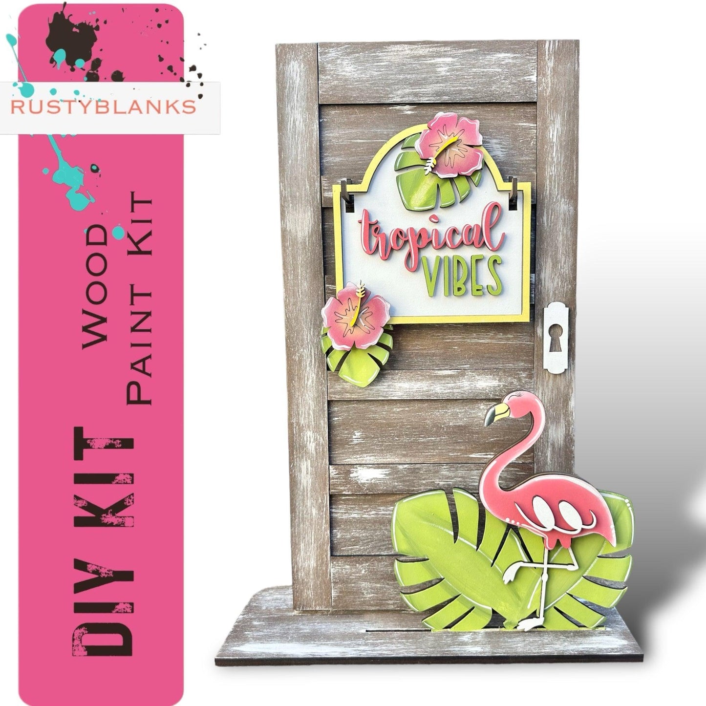 Tropical Vibes Add On Inserts for our Mini Interchangeable Post - RusticFarmhouseDecor