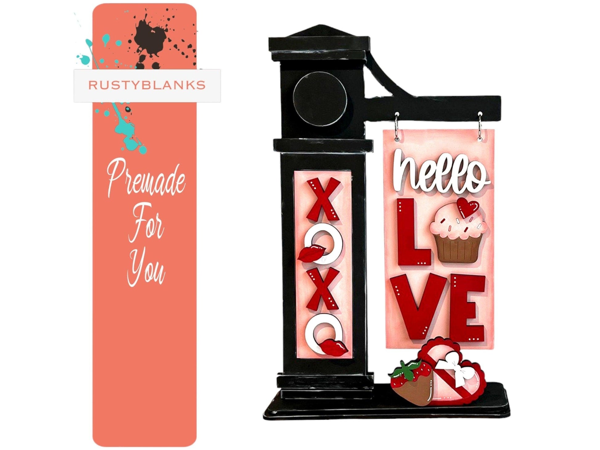 Valentine's Day Hello Love Interchangeable Signs with Insert - RusticFarmhouseDecor