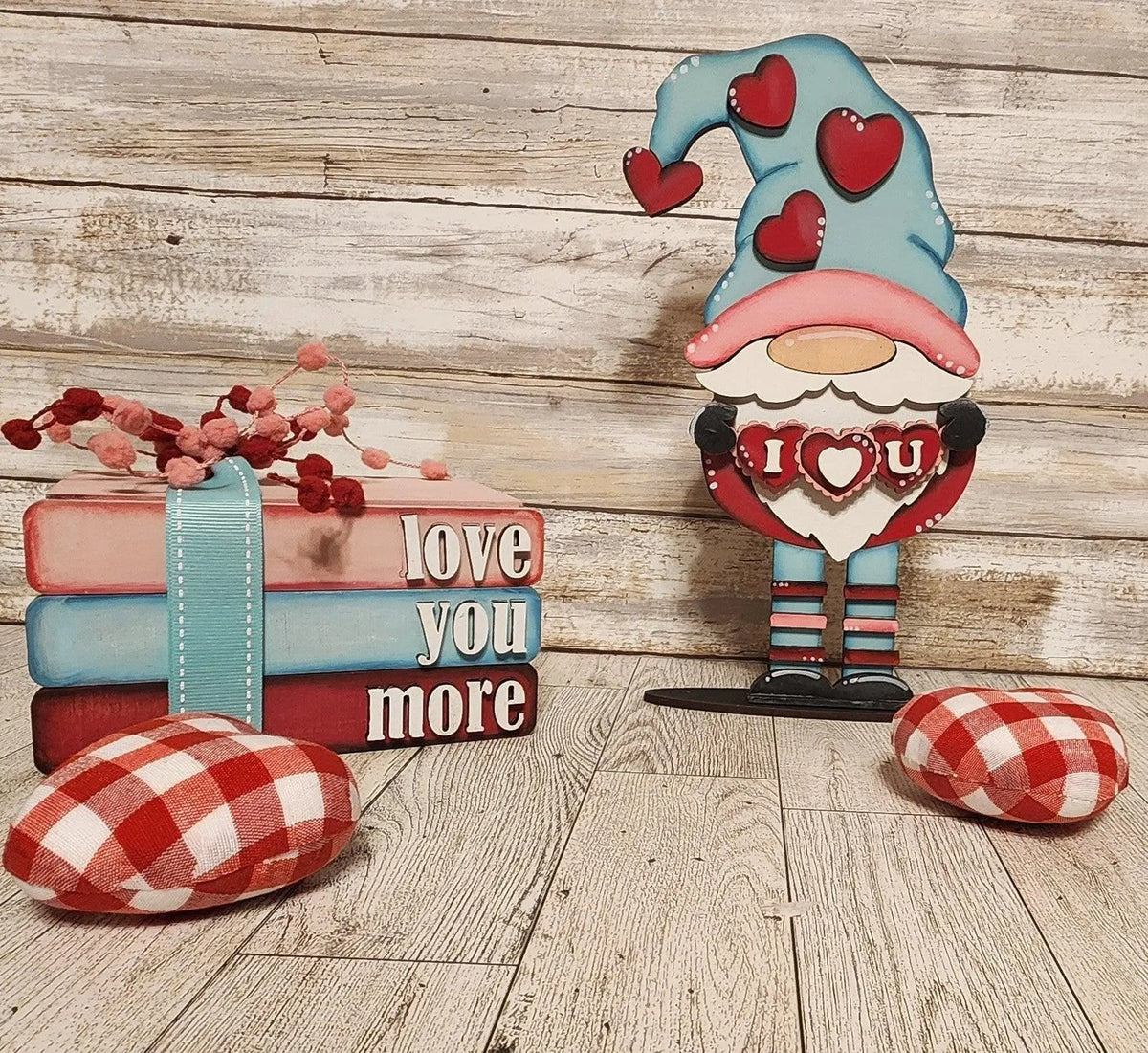 Valentine's I Love You Standing Gnome Shelf Sitter DIY - RusticFarmhouseDecor