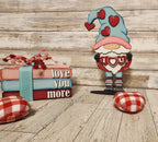 Valentine's I Love You Standing Gnome Shelf Sitter DIY - RusticFarmhouseDecor