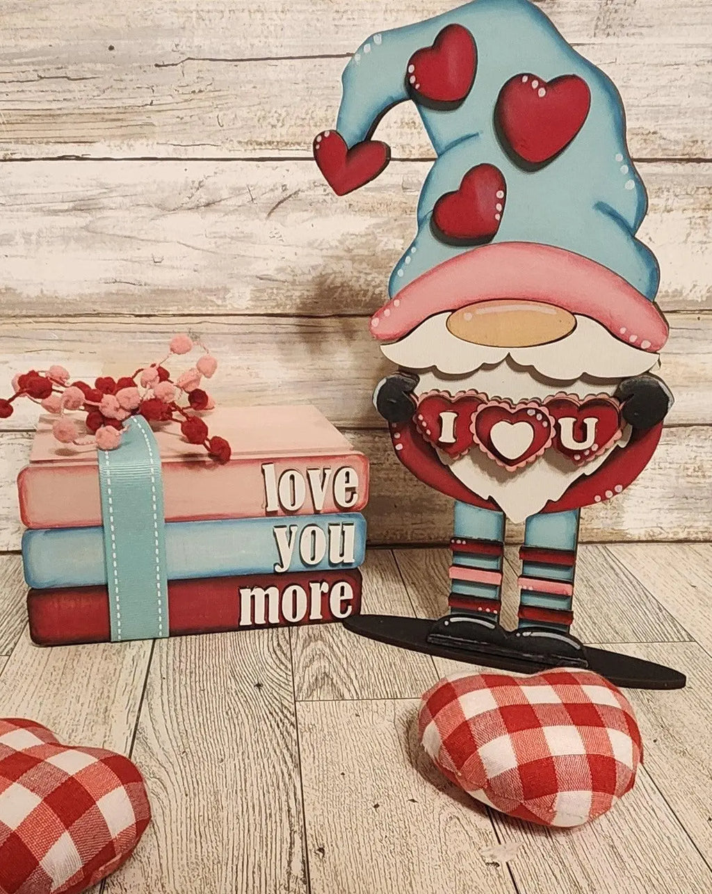 Valentine's I Love You Standing Gnome Shelf Sitter DIY - RusticFarmhouseDecor