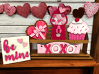 Valentines XOXO insert - Interchangeable House or Tiered Tray Decor - RusticFarmhouseDecor