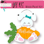 Welcome Easter Bunny DIY Door Hanger - Wood Blanks for Crafting - RusticFarmhouseDecor