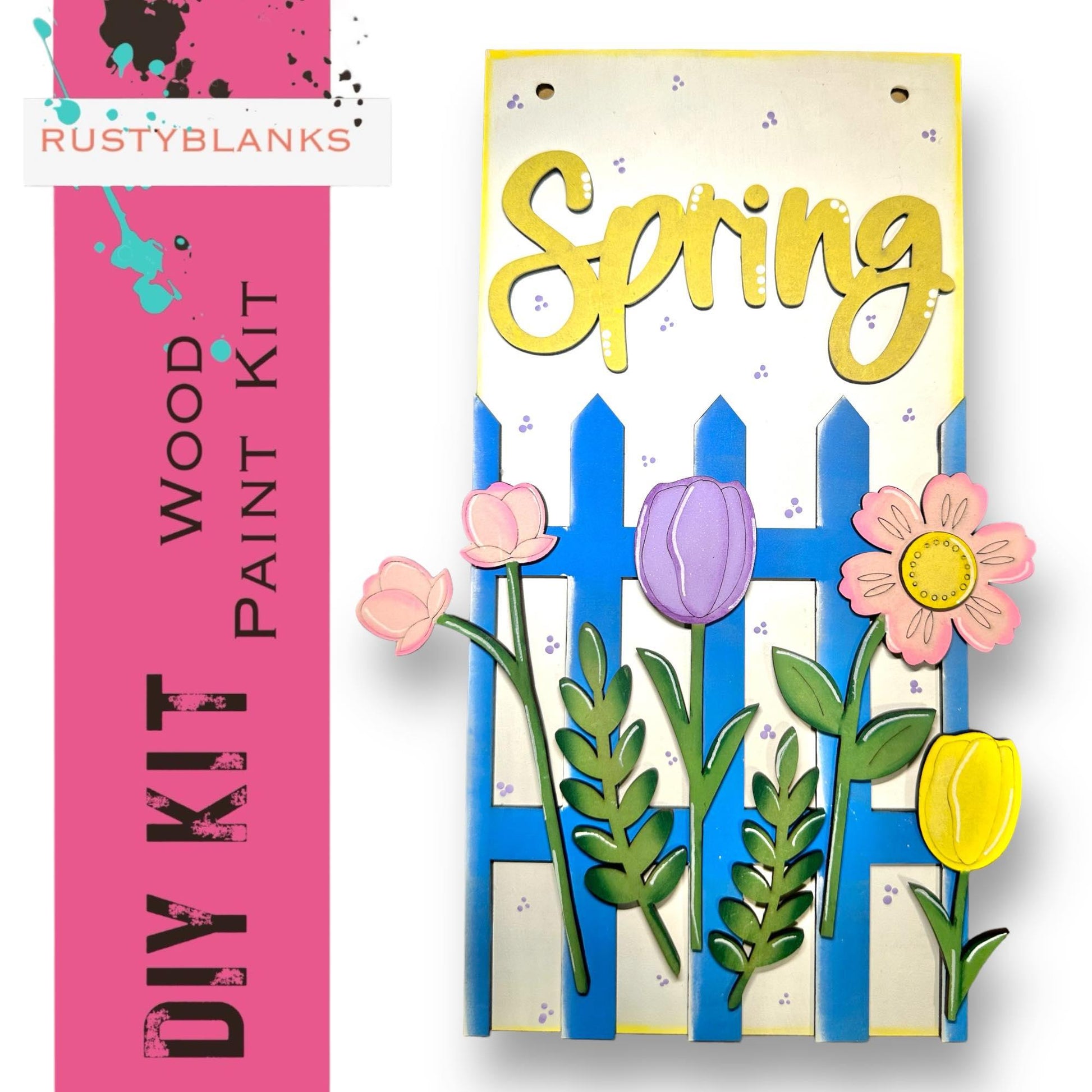 Welcome Spring Insert for Mini Interchangeable Posts - RusticFarmhouseDecor