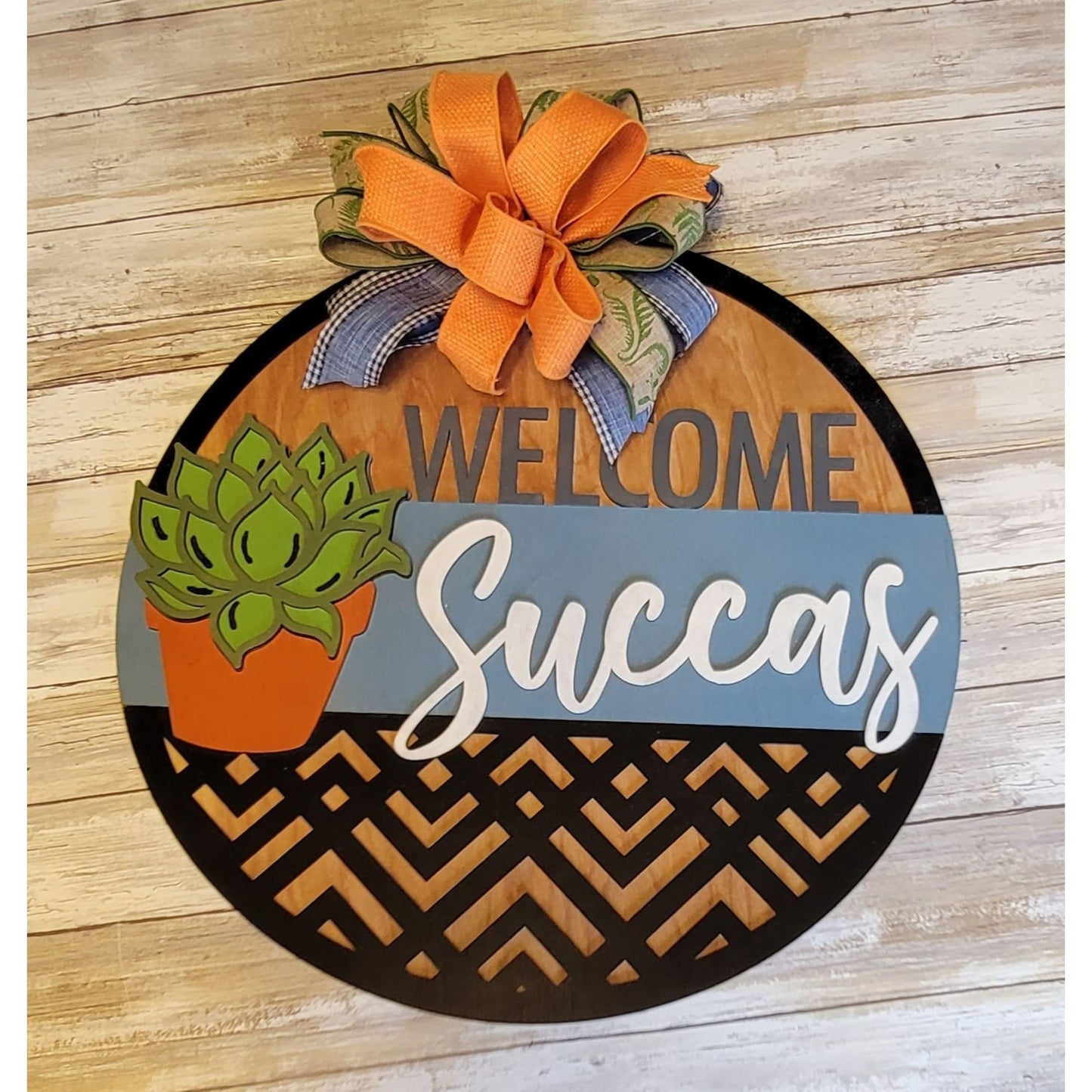 Welcome Succas Door Hanger - RusticFarmhouseDecor