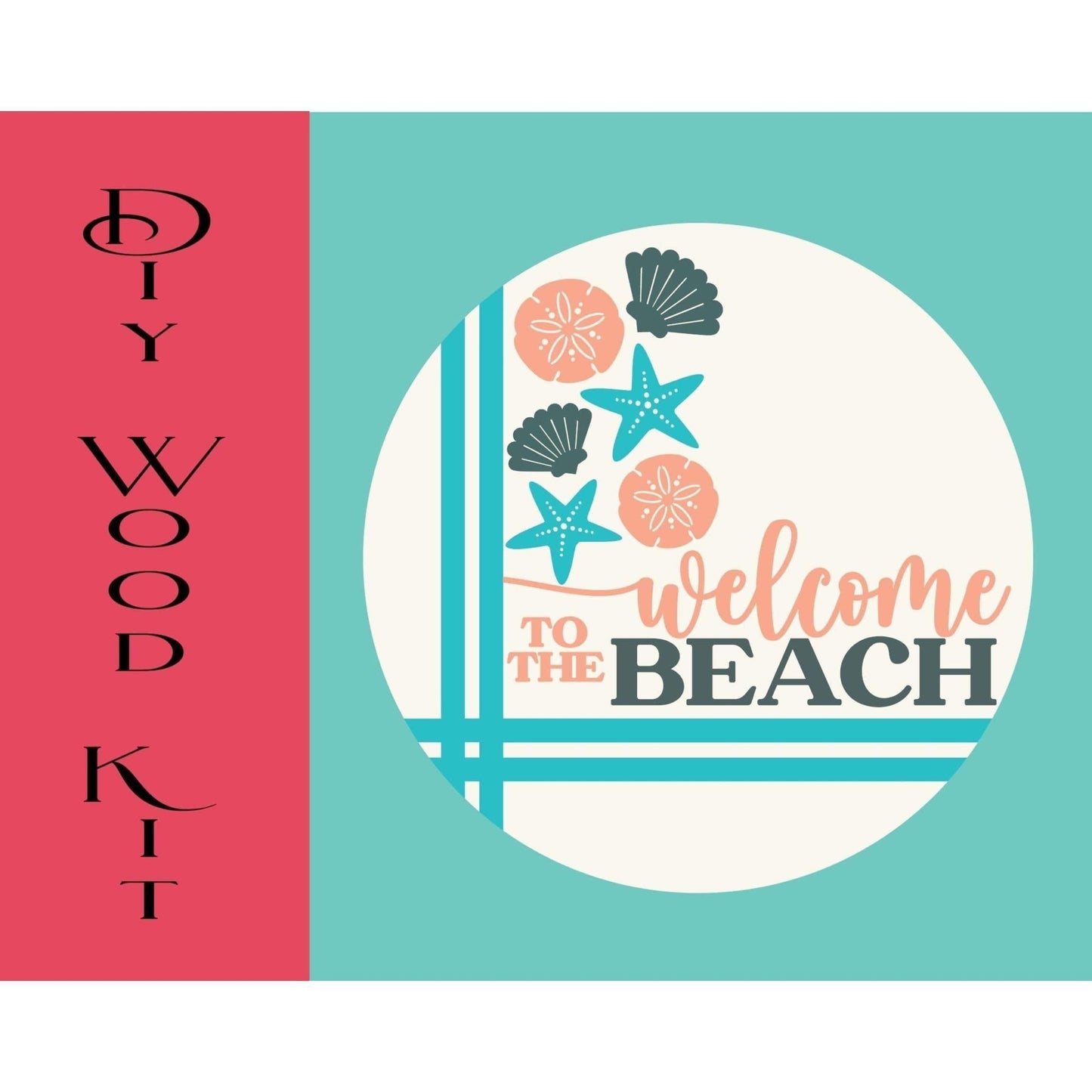 Welcome to the Beach Door Hanger - RusticFarmhouseDecor