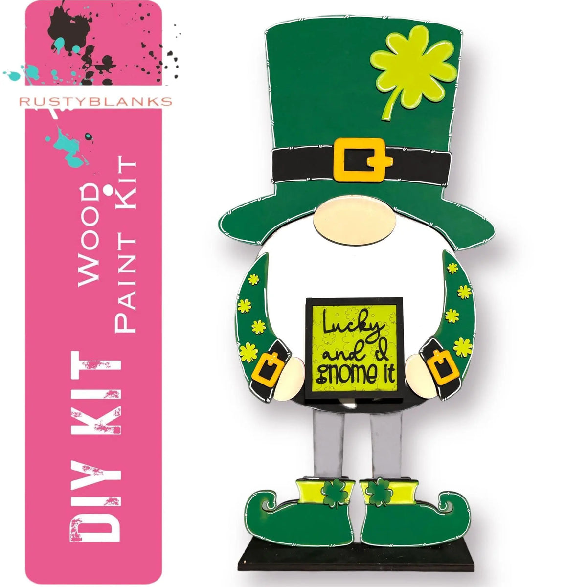 Standing Gnome St Patricks Add On - RusticFarmhouseDecor