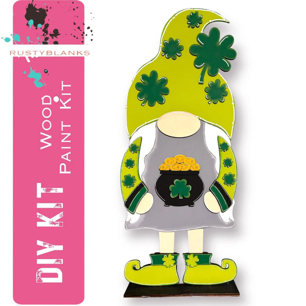 Standing Gnome St Patricks Add On - RusticFarmhouseDecor