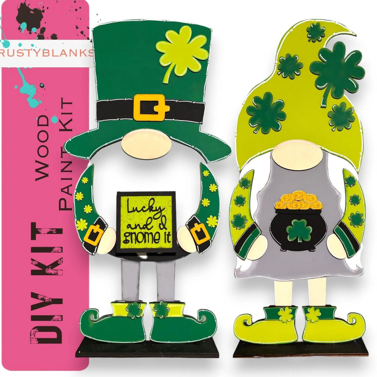 Standing Gnome St Patricks Add On - RusticFarmhouseDecor