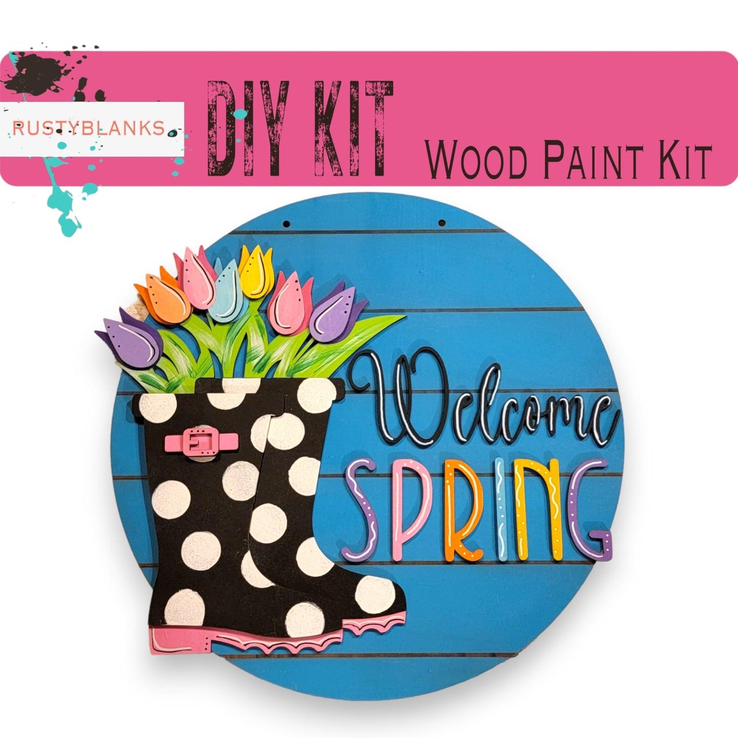 Welcome Spring Door Hanger - RusticFarmhouseDecor