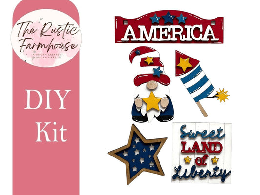 America Land of Liberty Interchangeable Inserts for our Window or House DIY Kit - RusticFarmhouseDecor