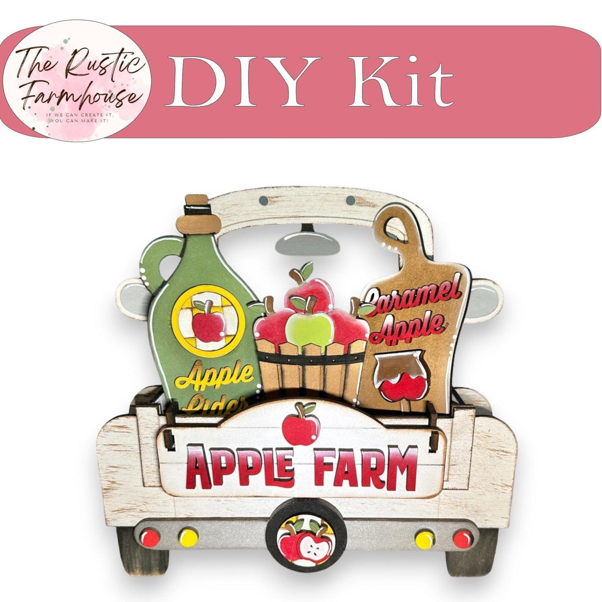 Apple Farm Insert - DIY Interchangeable Inserts - Tiered Tray Deco - RusticFarmhouseDecor