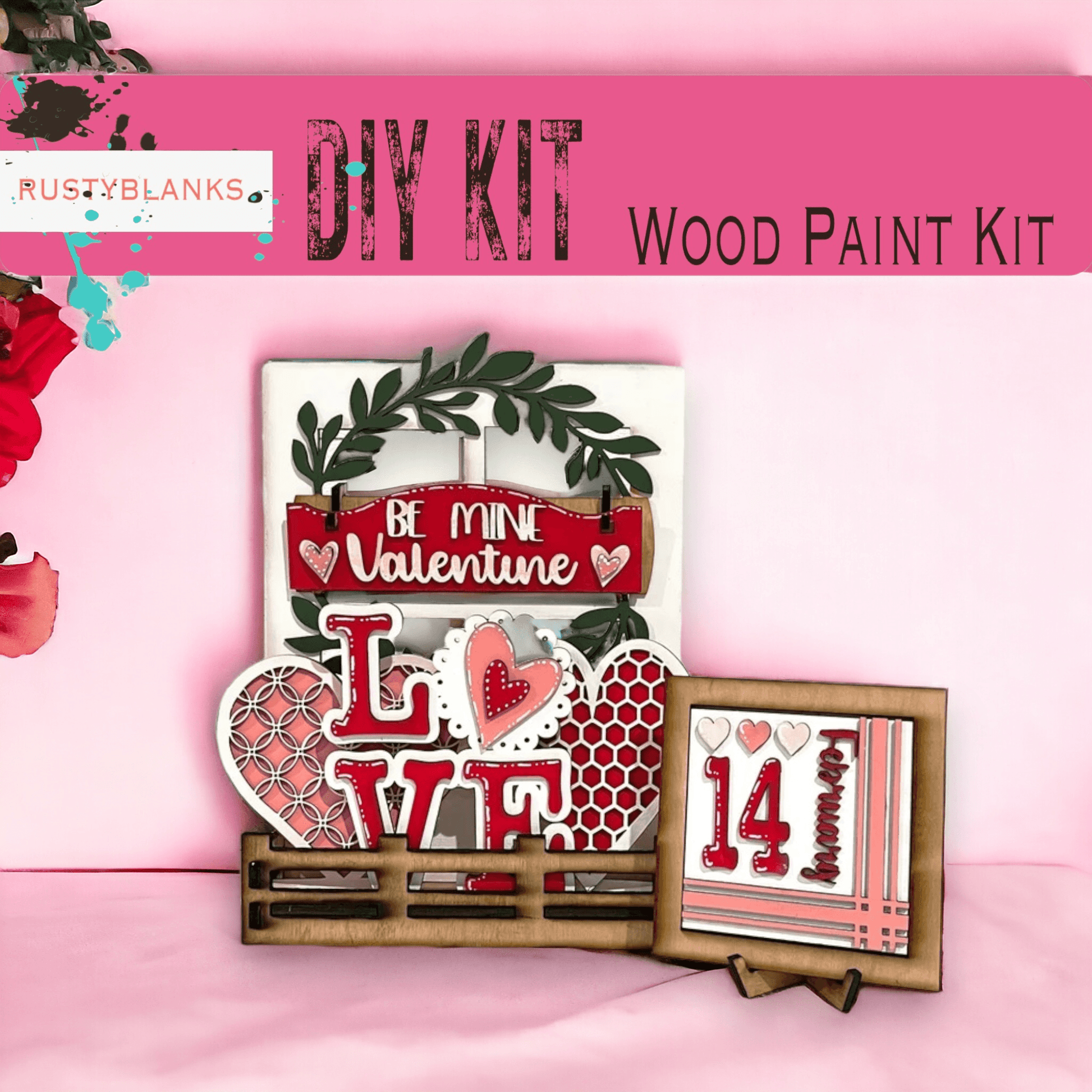 Be Mine Valentine for our Interchangeable Inserts for our Window or House DIY Kit - RusticFarmhouseDecor