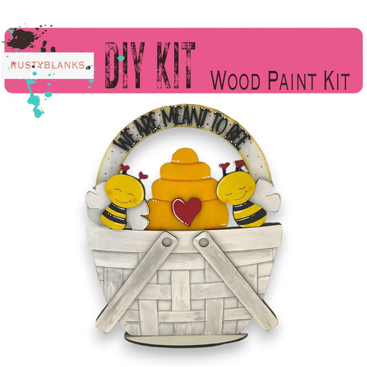 Bee Valentine For The Flower Basket Decor - Wood Blank for Painting - Inserts for Basket - RusticFarmhouseDecor