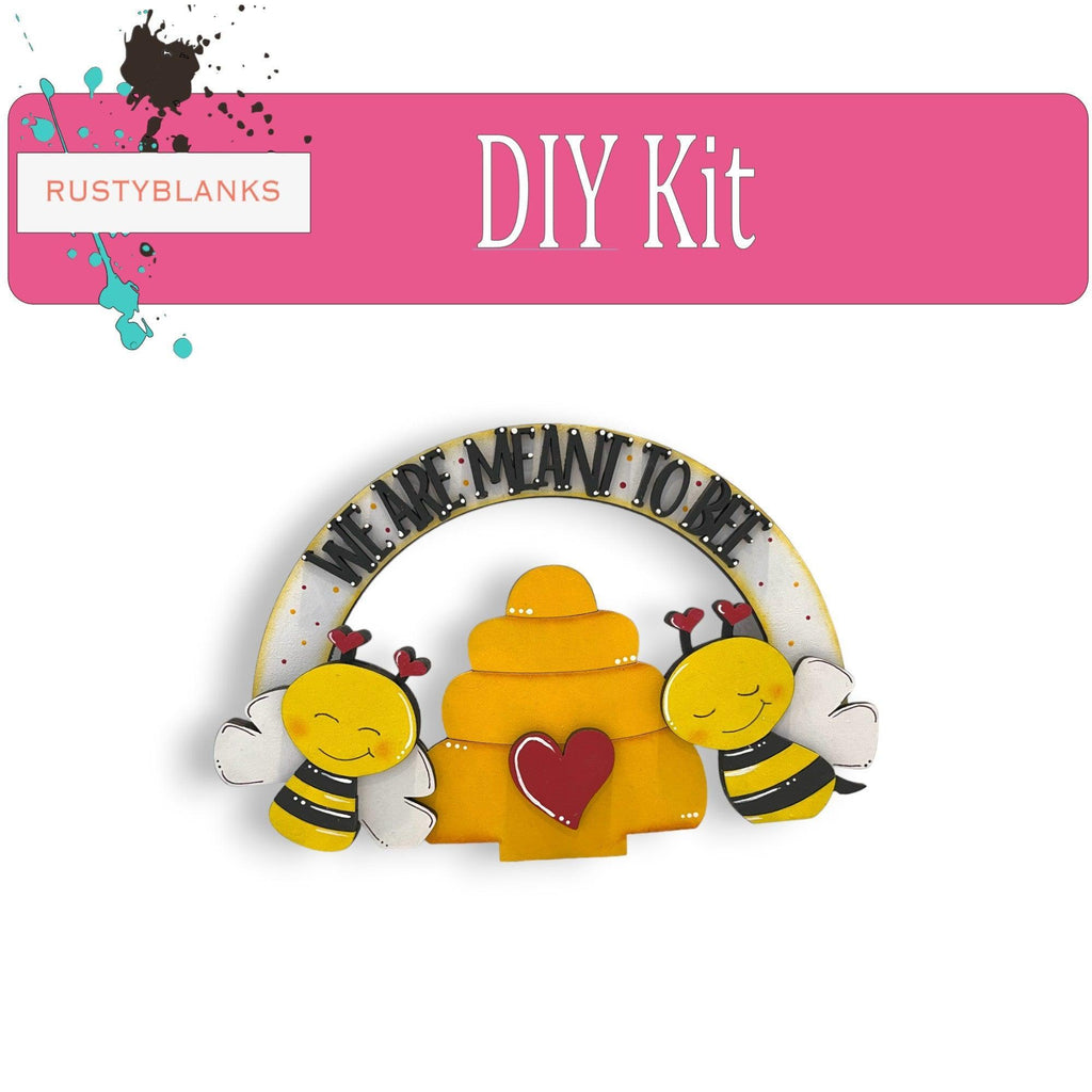 Bee Valentine For The Flower Basket Decor - Wood Blank for Painting - Inserts for Basket - RusticFarmhouseDecor