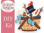 Build a Snowman Insert for the Interchangeable Flower Basket - RusticFarmhouseDecor