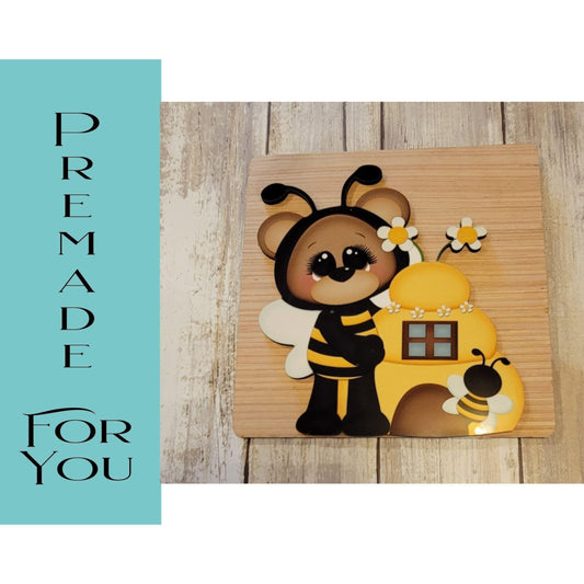 Bumble Bee with hive Picture - RusticFarmhouseDecor