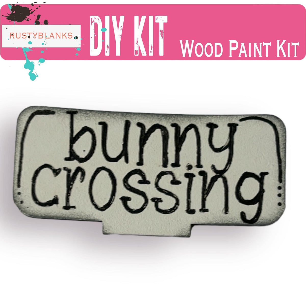 Bunny Crossing Insert for Snow Globe DIY Interchangeable Decor, Gift for Her - RusticFarmhouseDecor