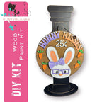 Bunny Kisses Easter Door Hanger, Unfinished DIY Wood Kit, Blanks to Decorate Home Decor, Easter DIY Door Hanger - RusticFarmhouseDecor