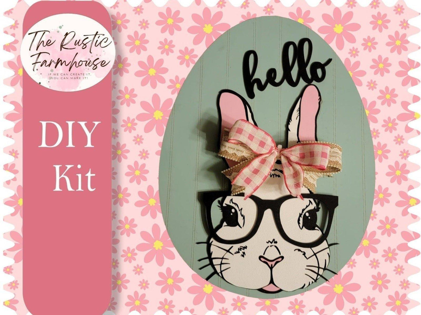 Bunny with glasses DIY - RusticFarmhouseDecor