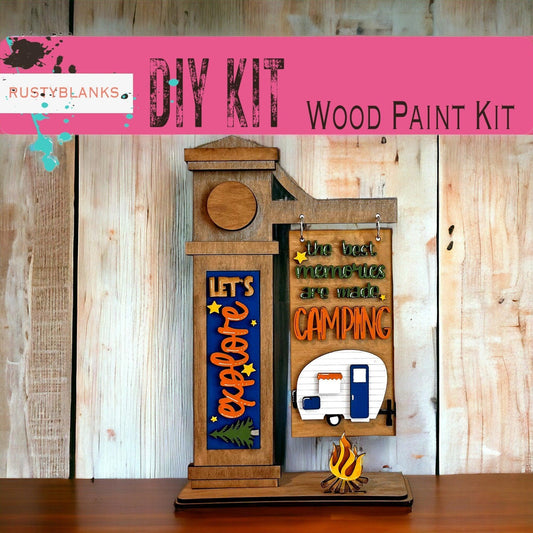 Camping Insert for Mini Interchangeable Posts - RusticFarmhouseDecor