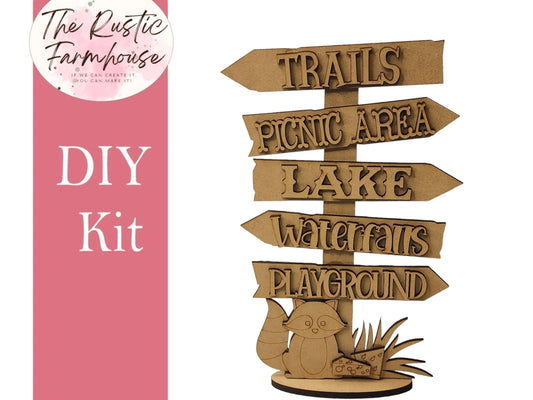 Camping Sign Decor, Unfinished DIY Wood Kit, Blanks to Decorate Home Decor - RusticFarmhouseDecor