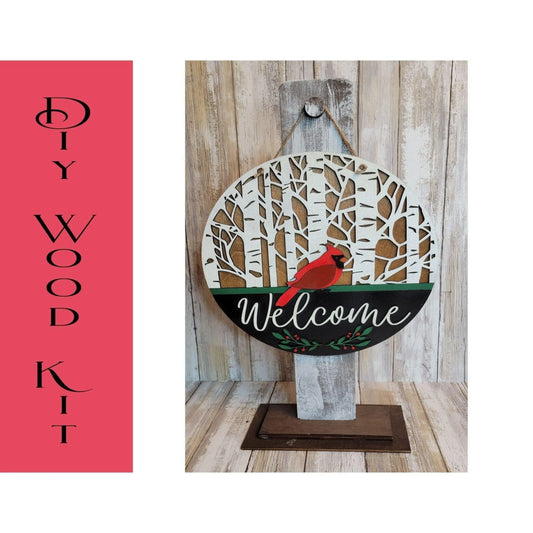 Cardinal Door Hanger - RusticFarmhouseDecor