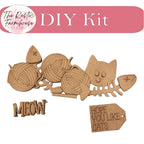 Cat Lovers insert for the Interchangeable Flower Basket Decor - Wood Blank for Painting - Inserts for Basket - RusticFarmhouseDecor