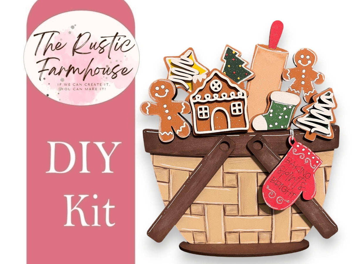 Christmas Cookie Insert for the Interchangeable Flower Basket - RusticFarmhouseDecor