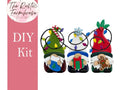 Christmas Gnomes Shelf Sitter, DIY Gnome kit, Tiered Tray Decor - RusticFarmhouseDecor