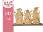 Christmas Gnomes Shelf Sitter, DIY Gnome kit, Tiered Tray Decor - RusticFarmhouseDecor
